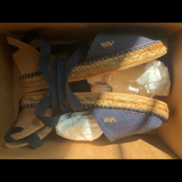 🌈❤️🍀CLOSET CLOSING VISCATA NAVY espadrille 6.5/7 - Picture 2 of 3